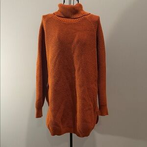 Cozy Burnt Orange Turtleneck Sweater for Women